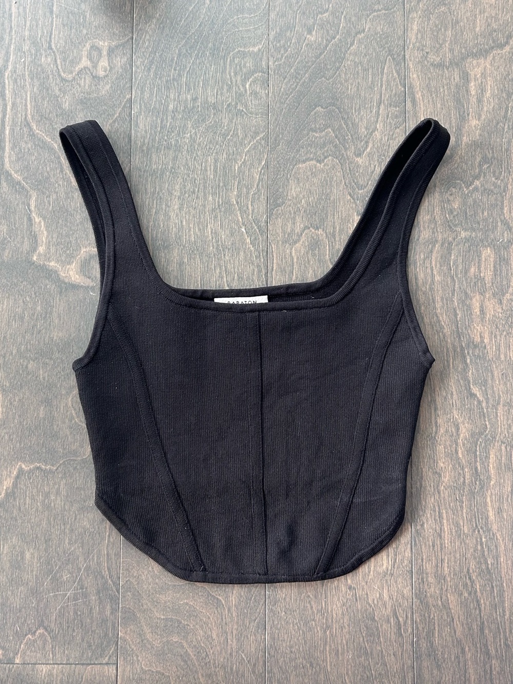 Babaton Square Neck Ribbed Tank Top